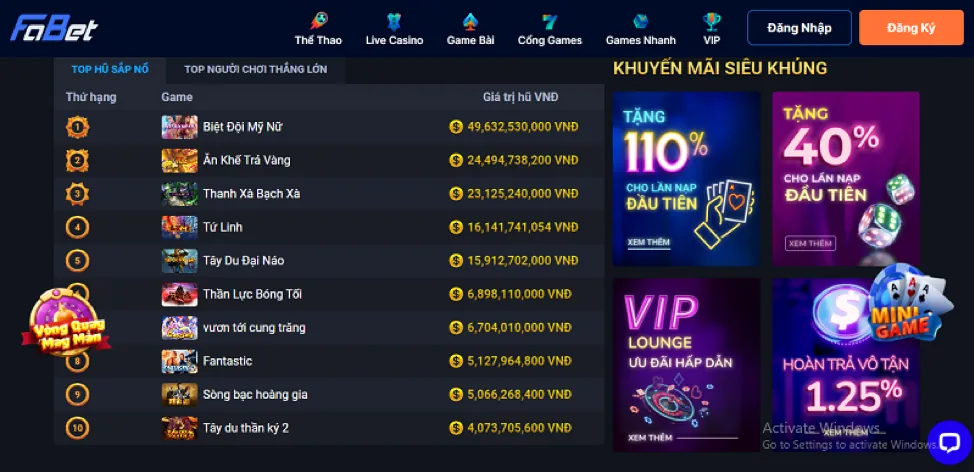 Chương trình VIP độc quyền của f1686s chính thức